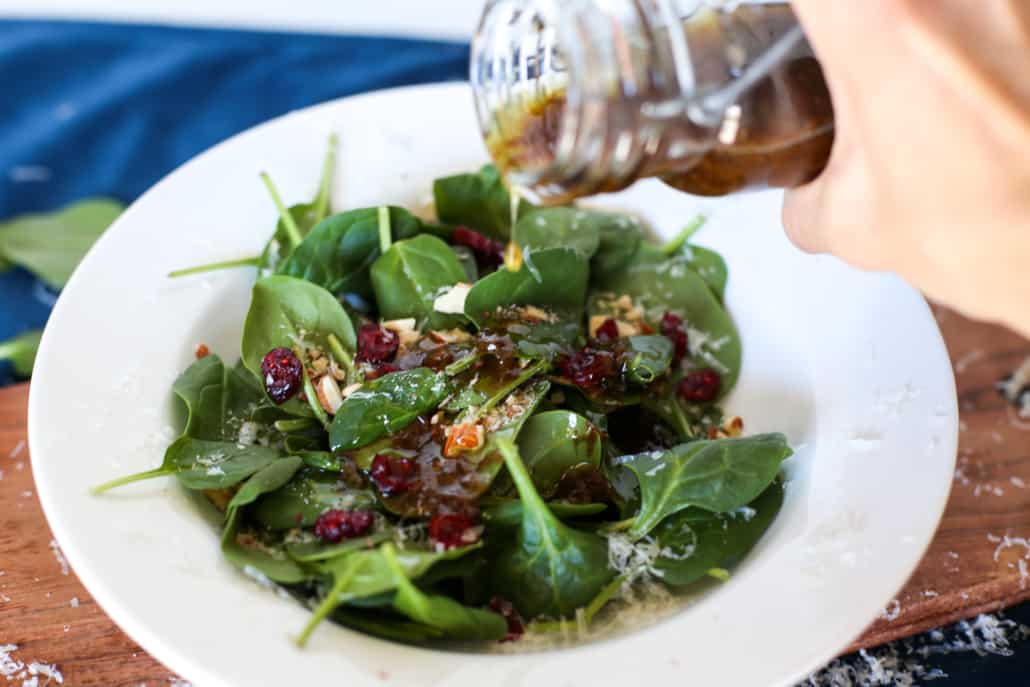 Greens with Parmesan Vinaigrette